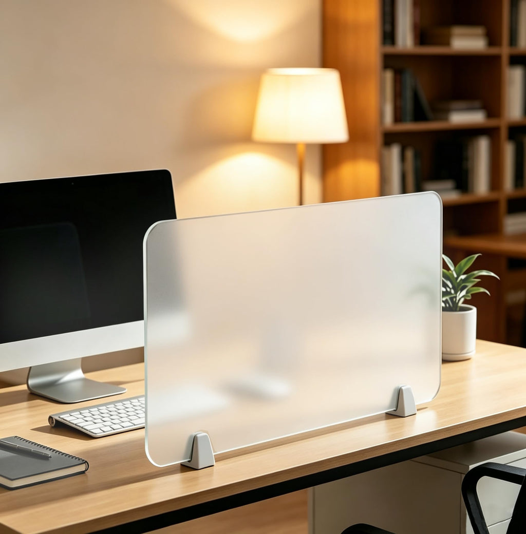 Tonchean 4-Piece Frosted Acrylic Desk Privacy Dividers