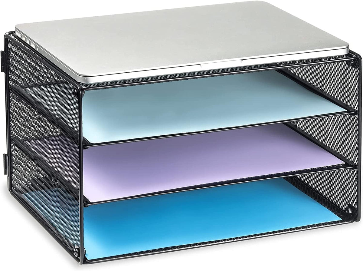 DALTACK 3-Tier Mesh Letter Tray Desk Organizer