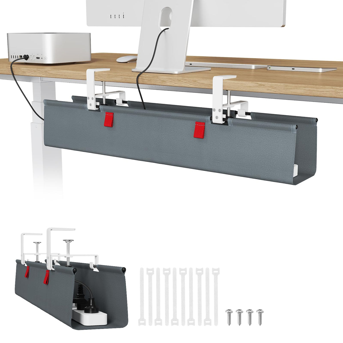 Univivi Under-Desk Cable Management Tray for Office Desks