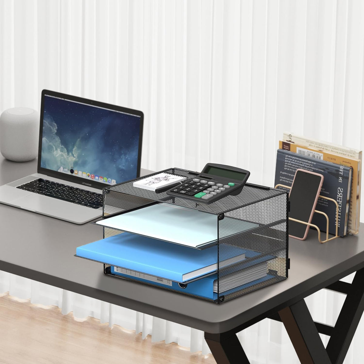 DALTACK 3-Tier Mesh Letter Tray Desk Organizer
