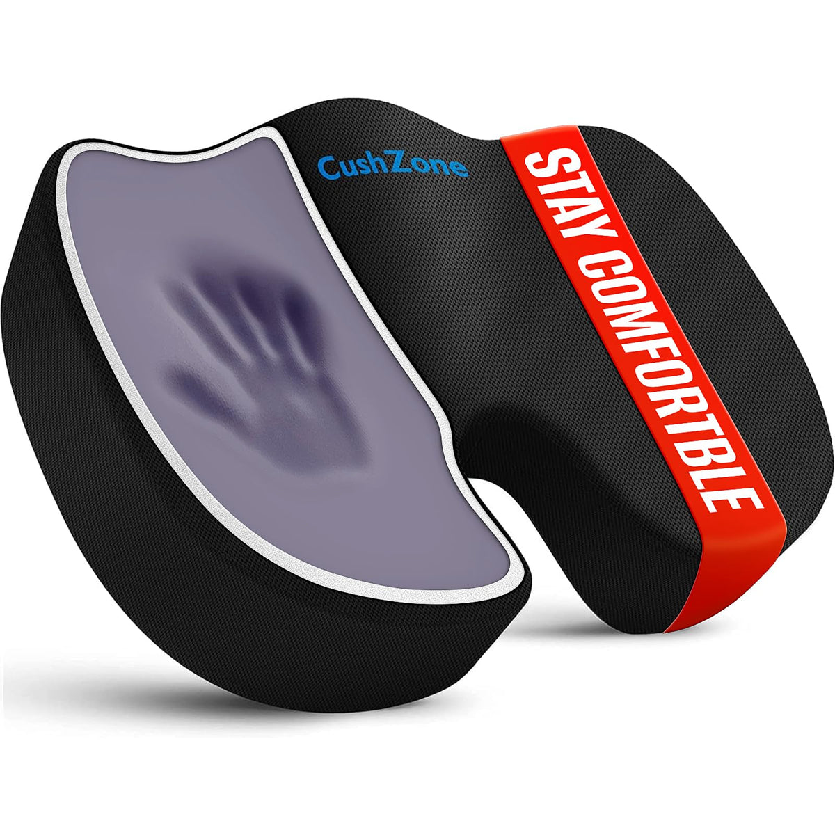 CushZone Memory Foam Seat Cushion for Office, Car & Wheelchair