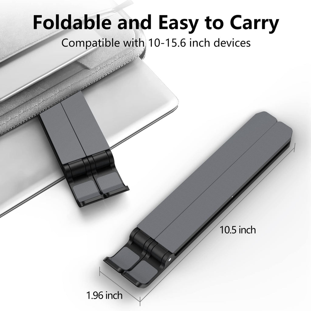 Tonmom Laptop Ständer, Faltbarer Notebook Ständer, Höhenverstellbarer Laptopständer Belüftet Kühlung Laptop Halterung für MacBook Pro/Air, HP, Sony, Dell,alle 10-15,6 ” Laptops