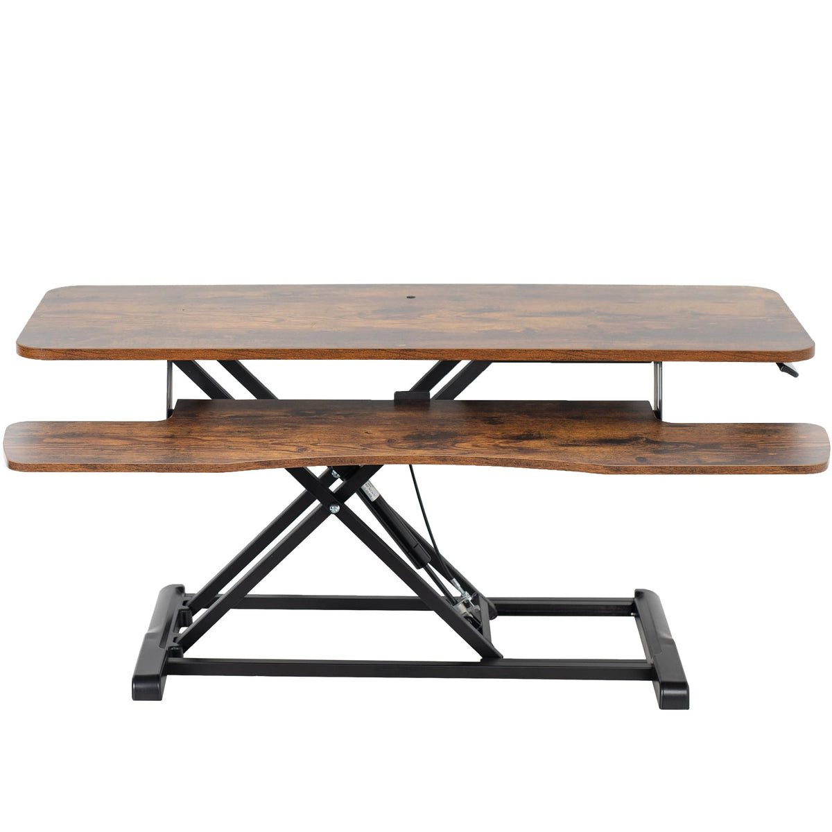 VIVO Desk Converter, K Series, Height Adjustable Sit to Stand Riser, Dual Monitor and Laptop Workstation with Wide Keyboard Tray