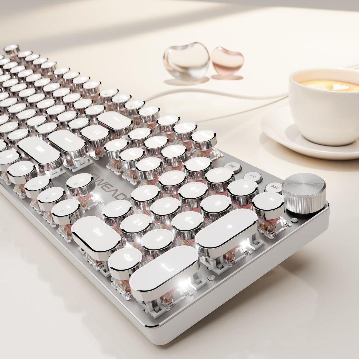 SEUNKWANG EWEADN Typewriter Style Mechanical Gaming Keyboard Wired