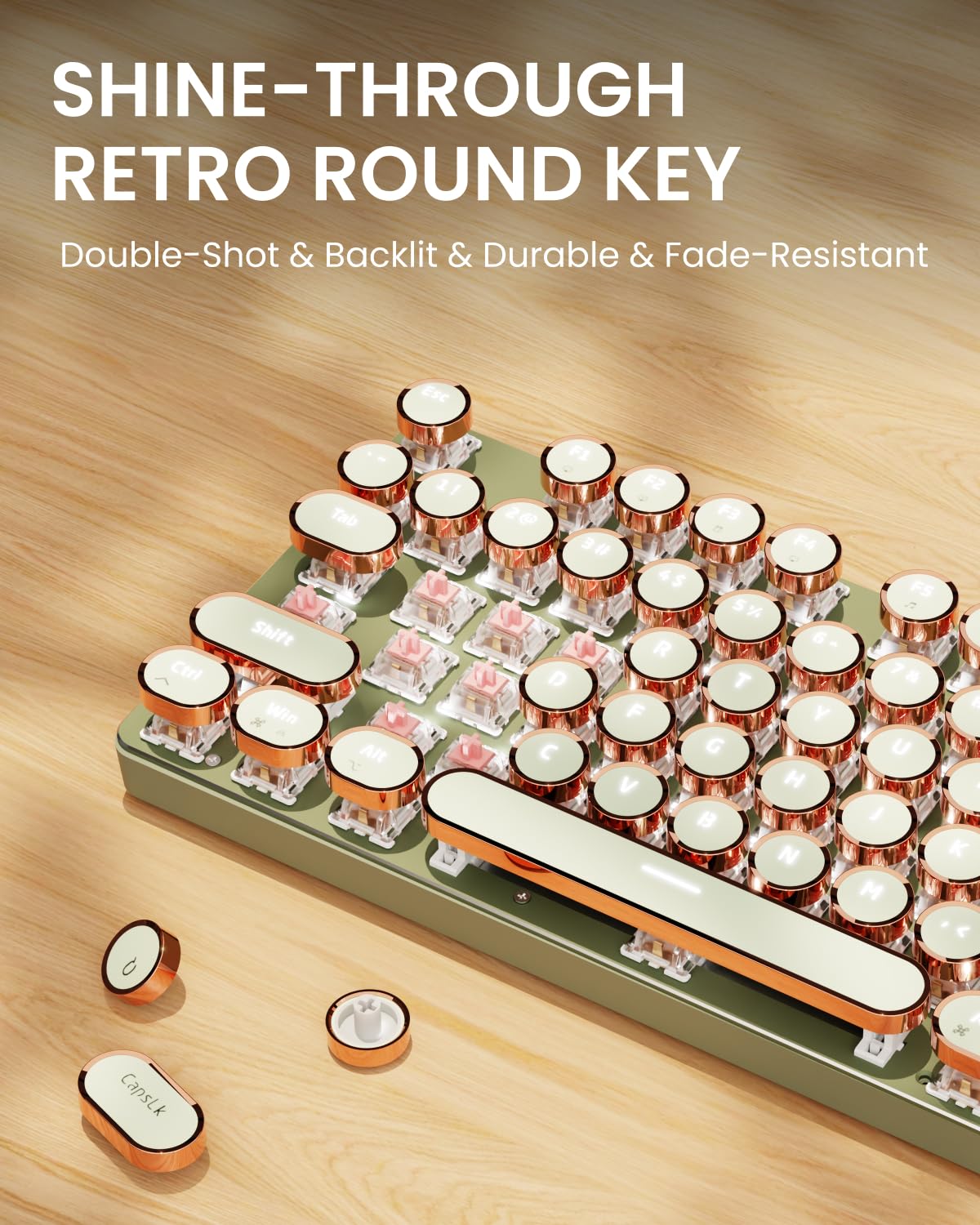 SEUNKWANG EWEADN Typewriter Style Mechanical Gaming Keyboard Wired