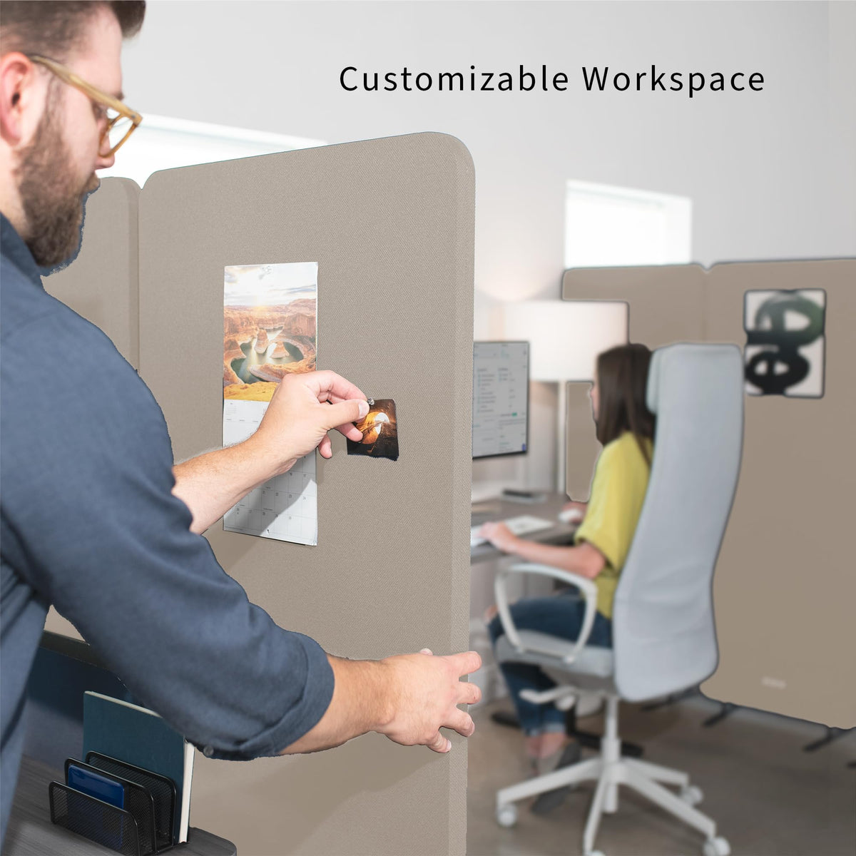 VIVO Freestanding Acoustic Privacy Panel Divider