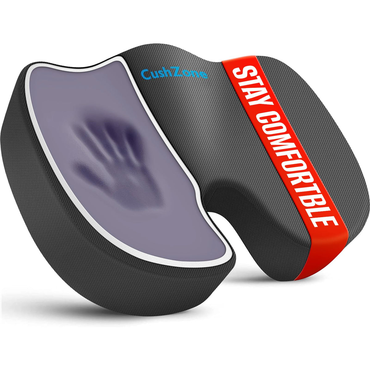 CushZone Memory Foam Seat Cushion for Office, Car & Wheelchair