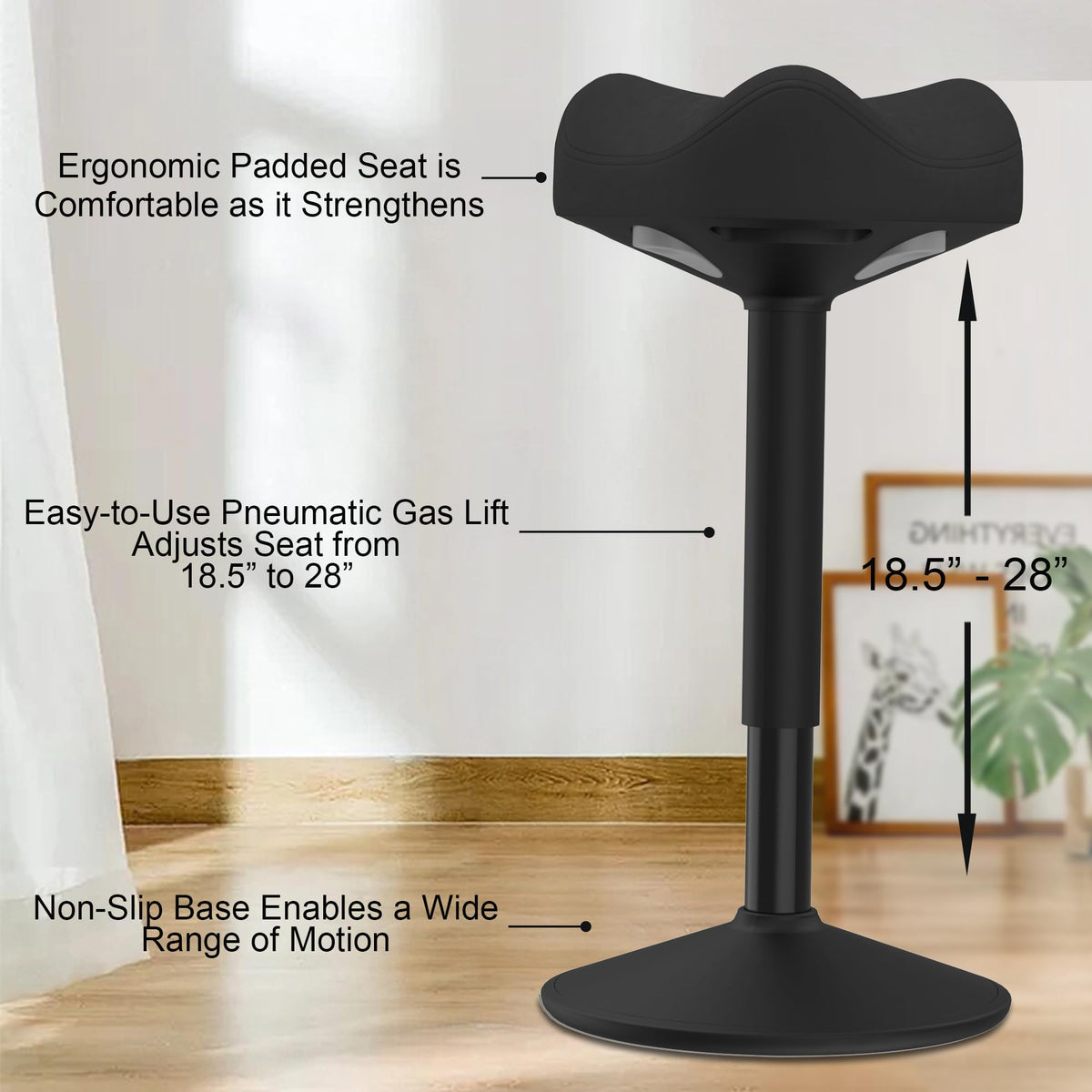 Yonsaeik Standing Stool, Adjustable Ergonomic Office Chair Standing Desk Chair