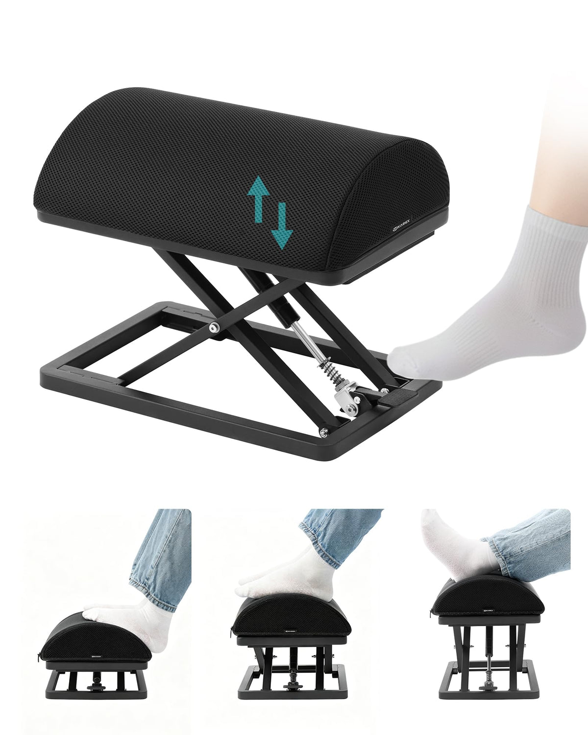 Wikabex Step-Adjustable Ergonomic Office Foot Rest