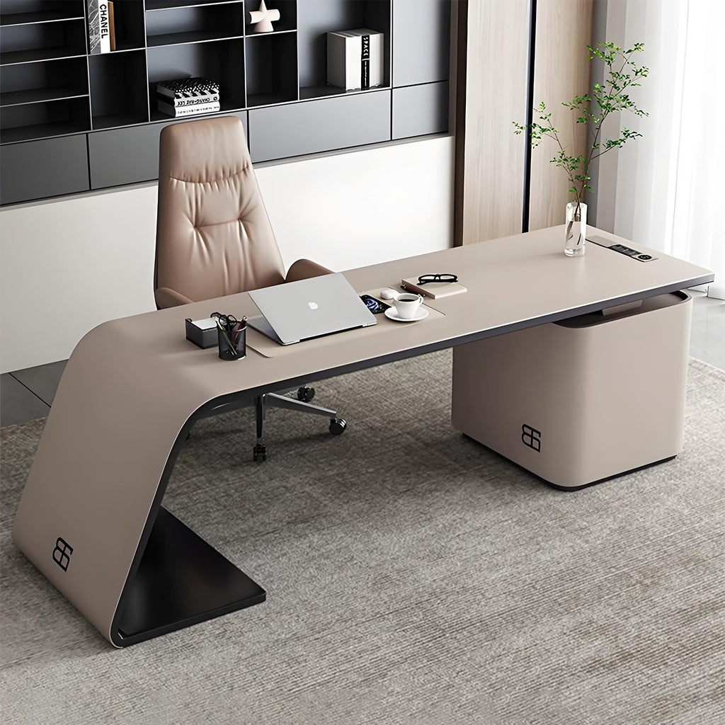 Qiczom Desks for Bedrooms Home Office Desks Standing Desk L Shape L Shaped Desk with Shelves Escritorios para Cuartos Computer Desk with Storage Desk with Locking Drawers for Home Office, Study Room