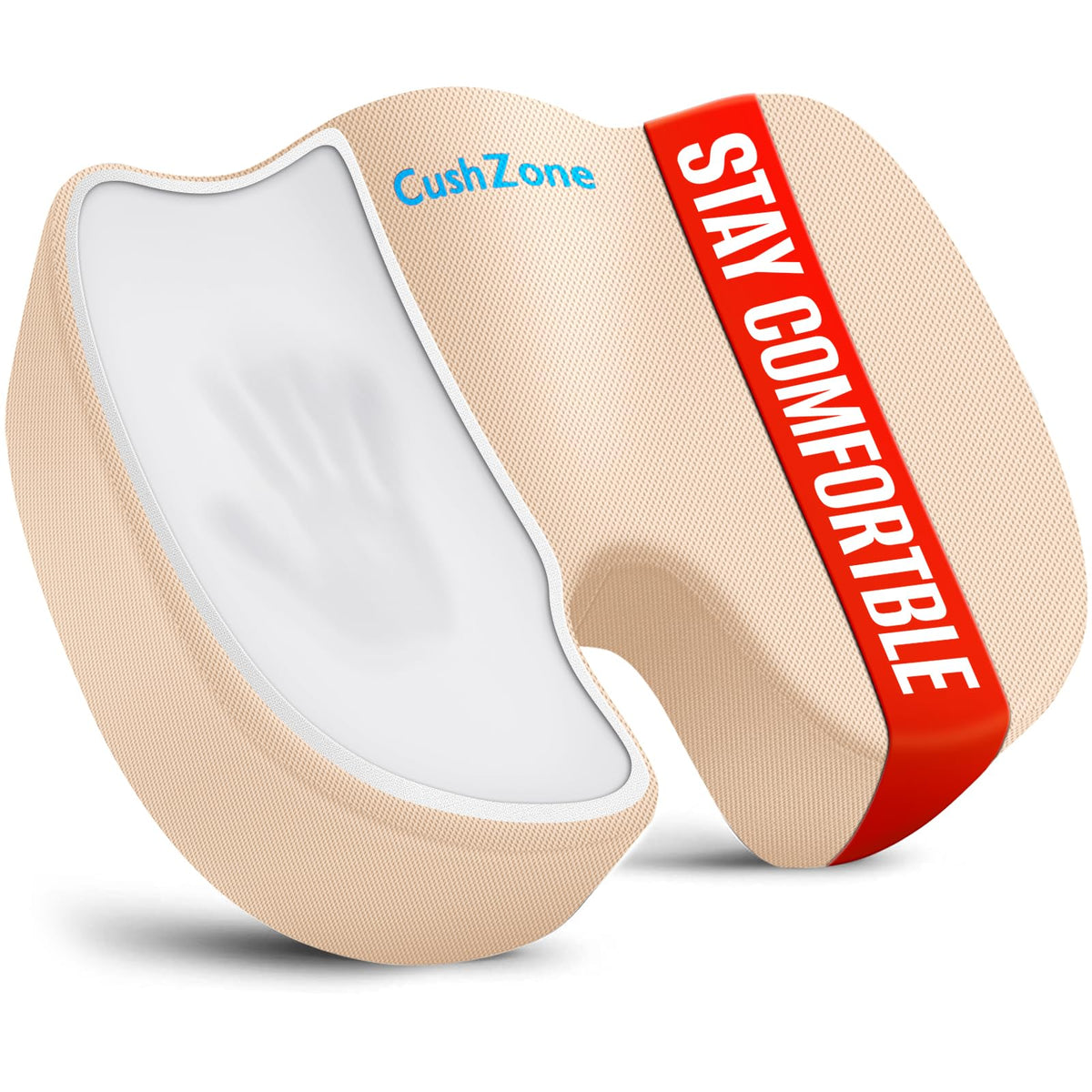 CushZone Memory Foam Seat Cushion for Office, Car & Wheelchair