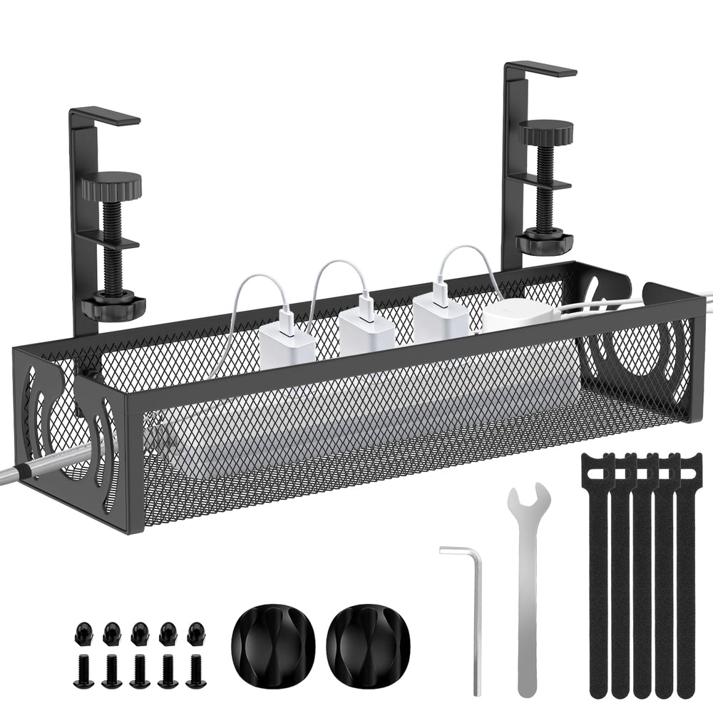 Univivi Under-Desk Cable Management Tray for Office Desks