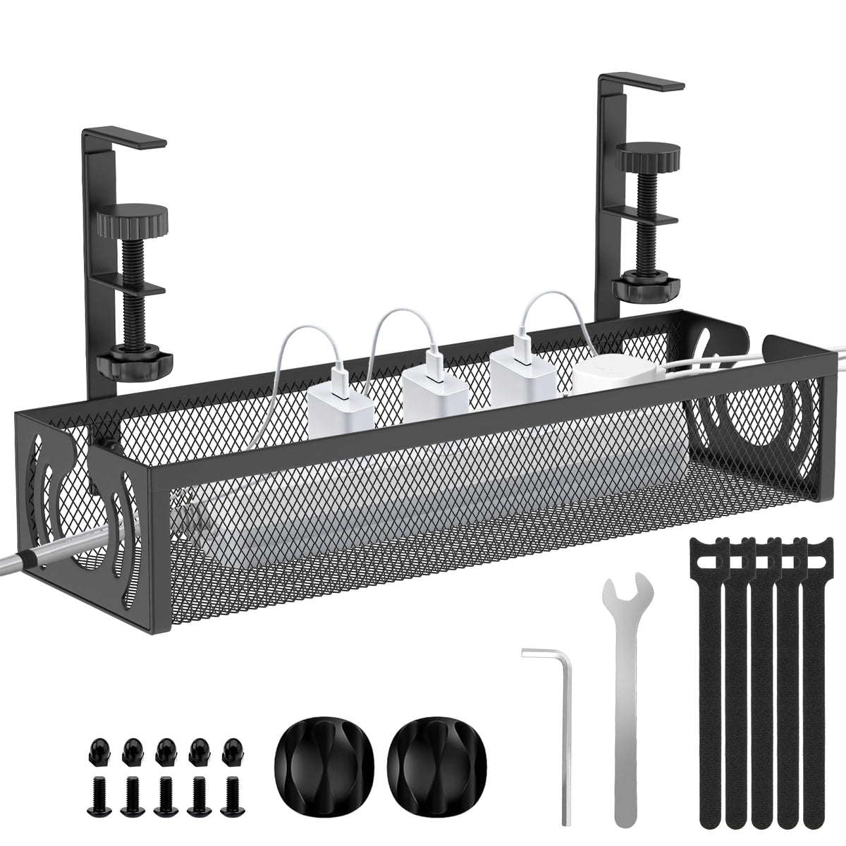 Univivi Under-Desk Cable Management Tray for Office Desks