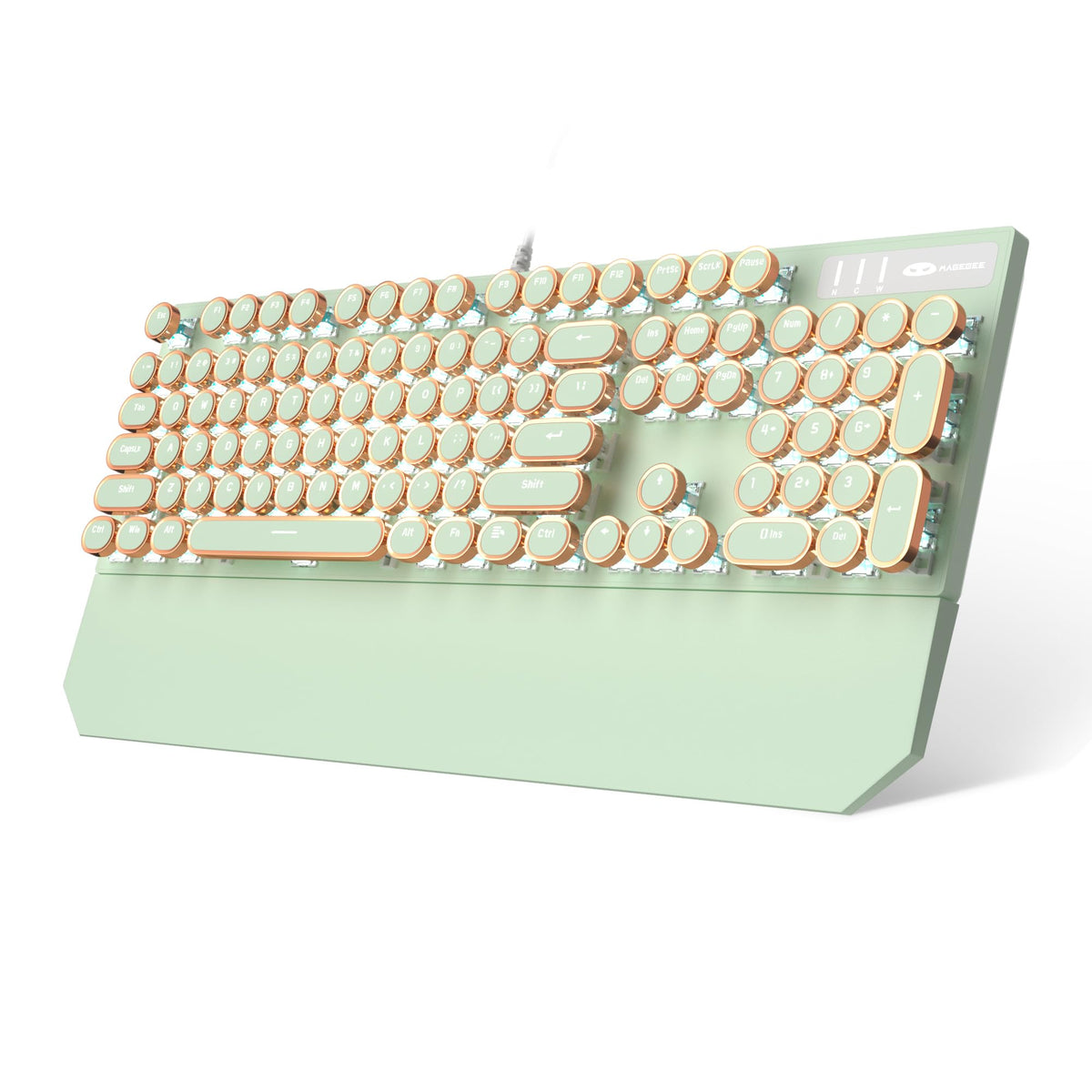 Camiysn Retro Punk Typewriter Style Mechanical Gaming Keyboard