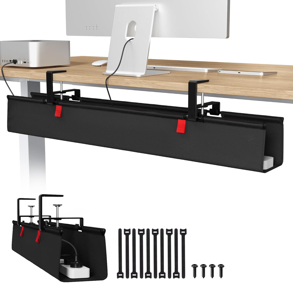 Univivi Under-Desk Cable Management Tray for Office Desks