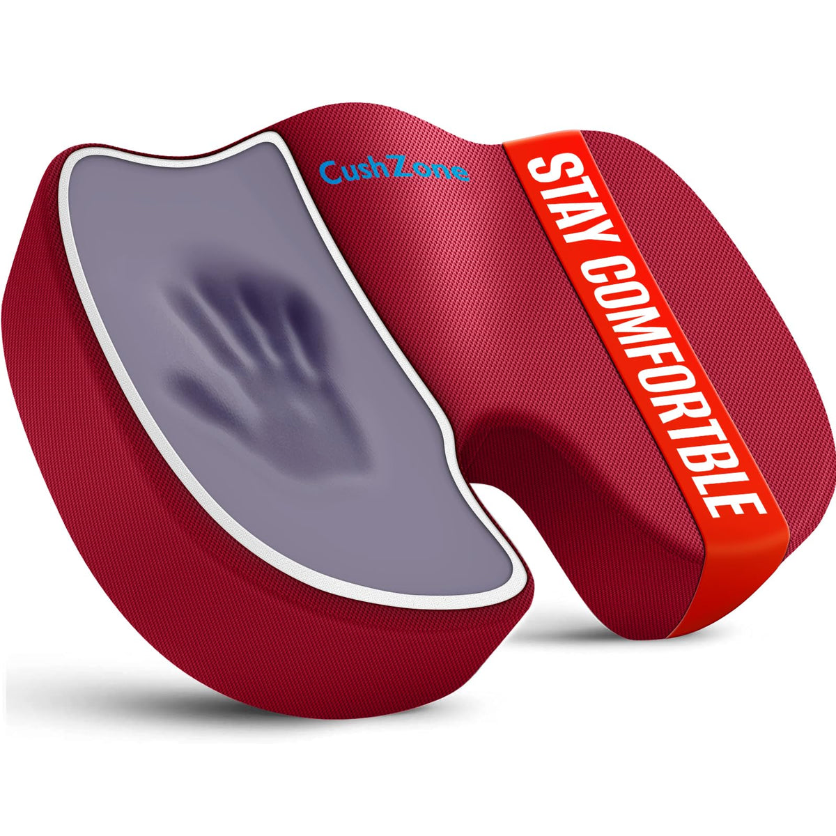 CushZone Memory Foam Seat Cushion for Office, Car & Wheelchair