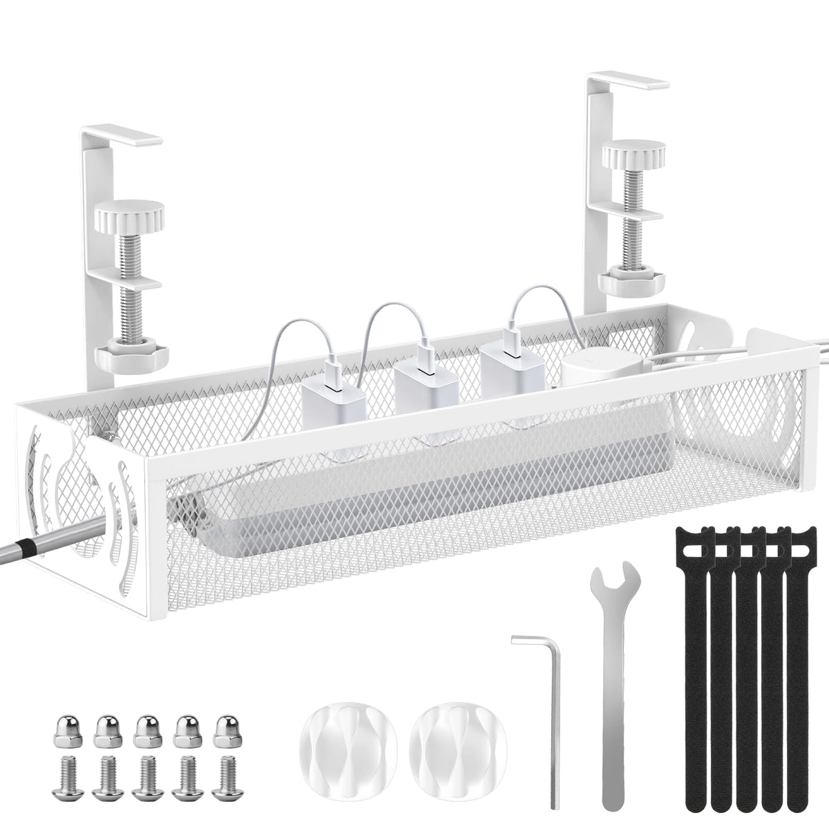 Univivi Under-Desk Cable Management Tray for Office Desks
