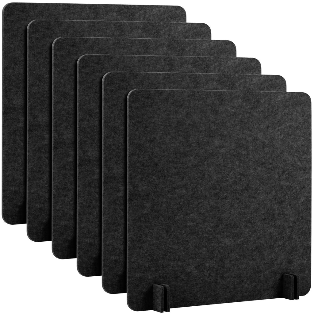 6-Pack Acoustic Desk Privacy Panels, 24 x 24 Inches