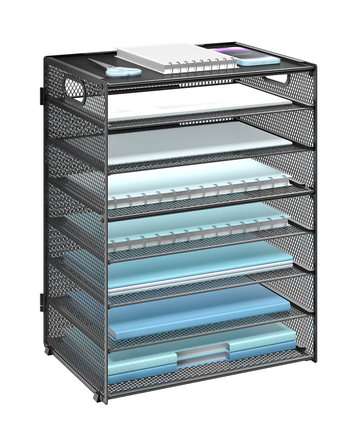 WALI Desk Organizer with Drawer, Pen Holder & Storage Compartments
