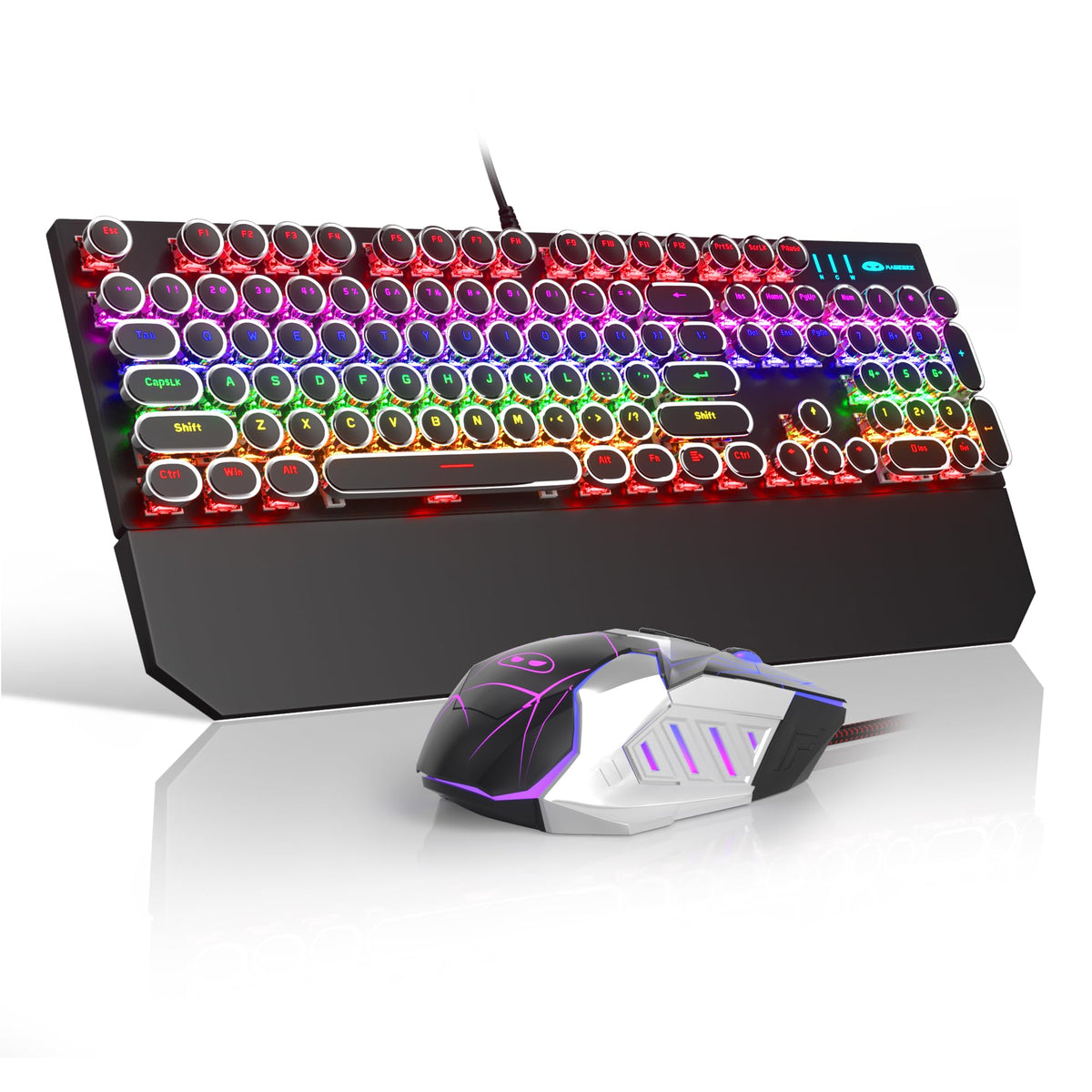 Camiysn Retro Punk Typewriter Style Mechanical Gaming Keyboard