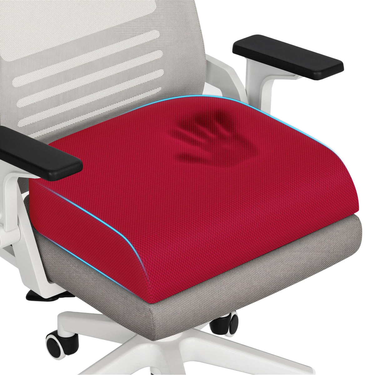 TranquilRelax Memory Foam Office Seat Cushion, 3-Inch Lift
