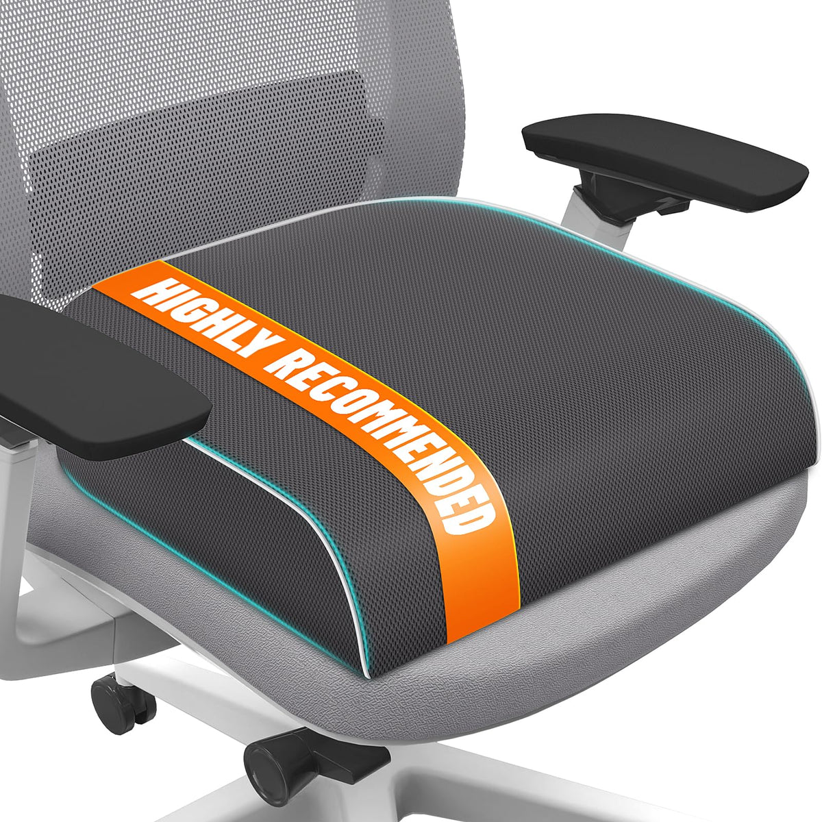 SweetSlubr Memory Foam Seat Cushion for Tailbone Relief Office Chair