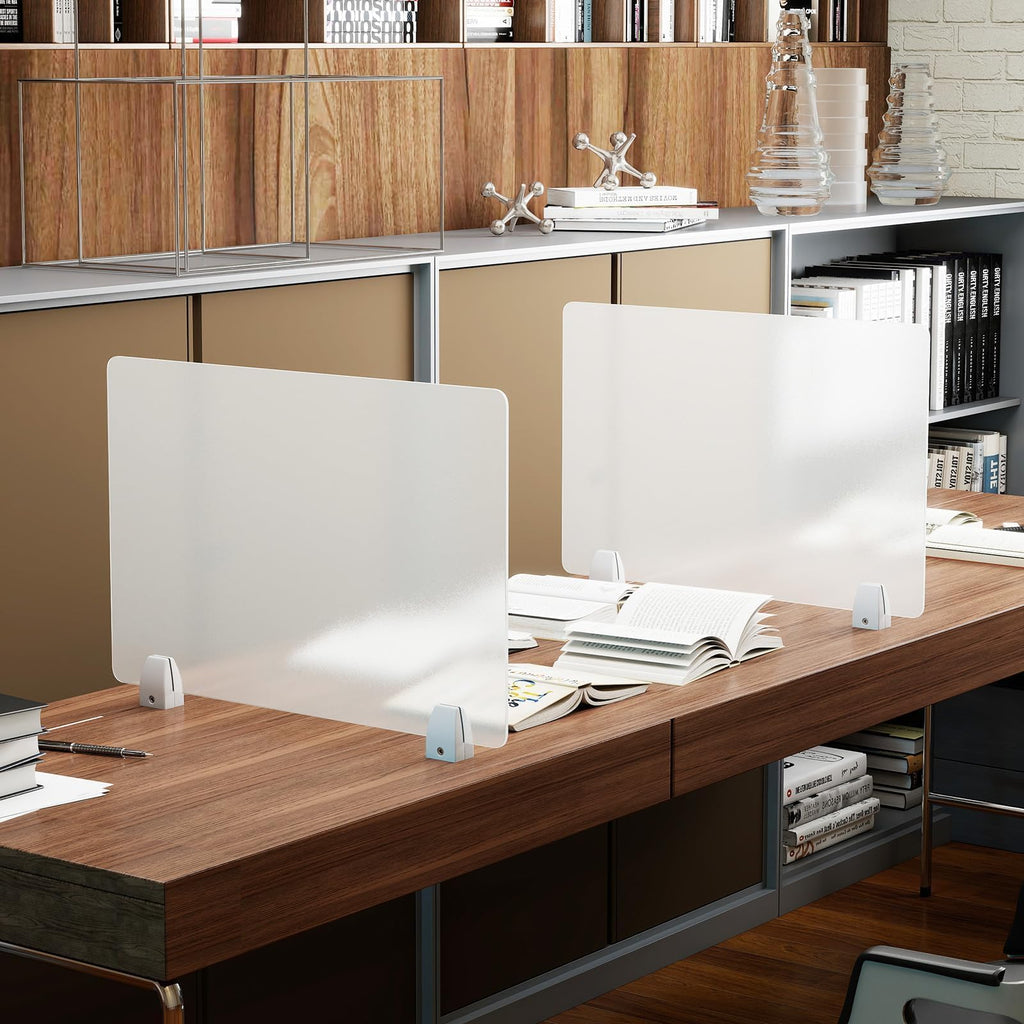 Tonchean 4-Piece Frosted Acrylic Desk Privacy Dividers