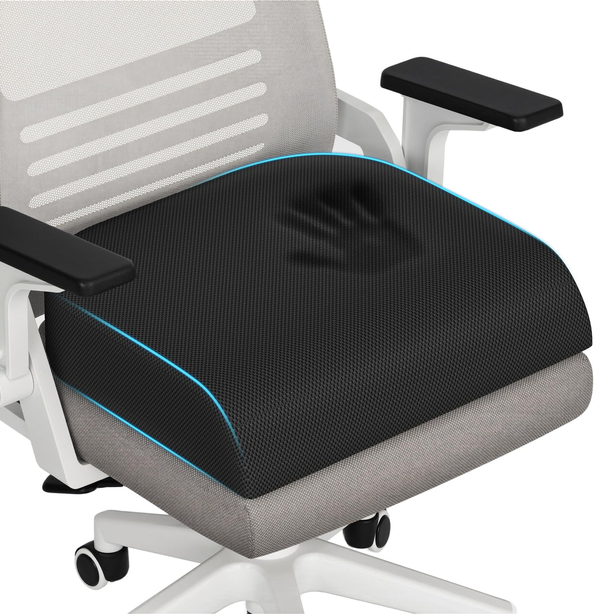 TranquilRelax Memory Foam Office Seat Cushion, 3-Inch Lift