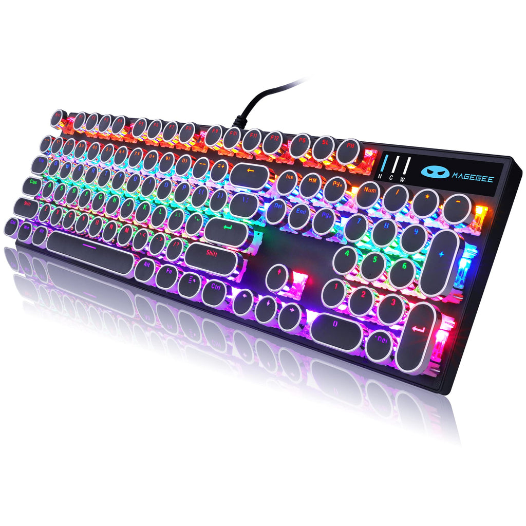 Camiysn Retro Punk Typewriter Style Mechanical Gaming Keyboard