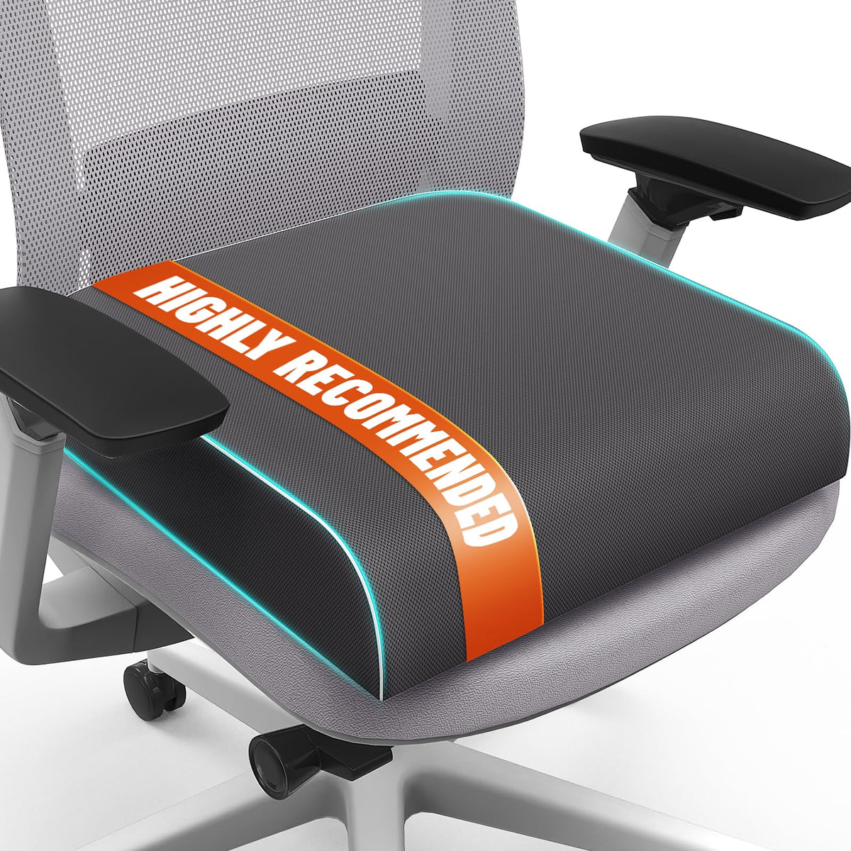 SweetSlubr Memory Foam Seat Cushion for Tailbone Relief Office Chair