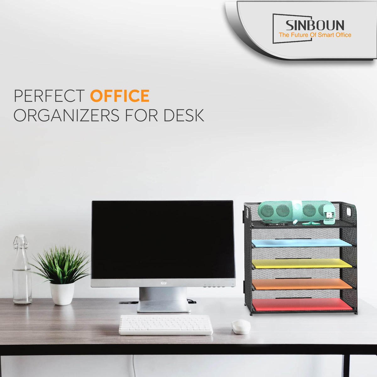 5-Tier Letter Tray Paper Organizer for Office Desk