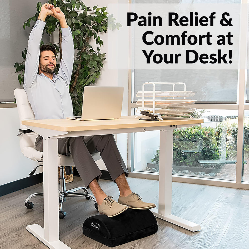 ComfiLife Adjustable Memory Foam Foot Rest for Under Desk