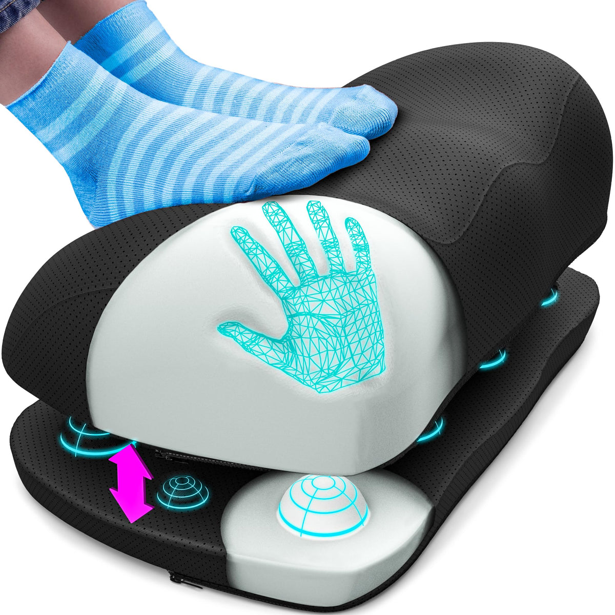 Adjustable Cloud Foot Rest for Under-Desk Ergonomic Support