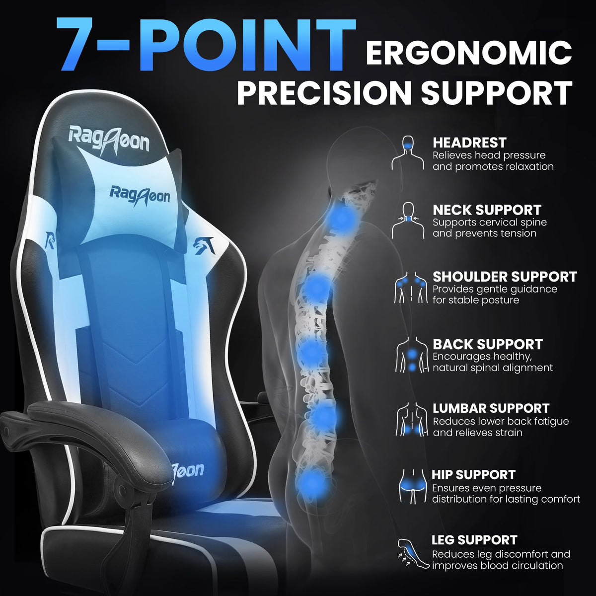 Gaming Chair for Adults Gamer Game Ergonomic PC Chair FT 0904