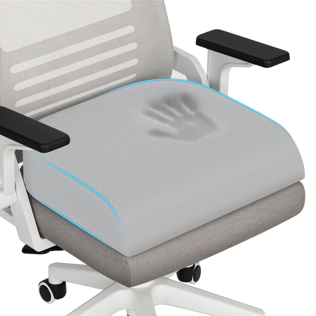TranquilRelax Memory Foam Office Seat Cushion, 3-Inch Lift