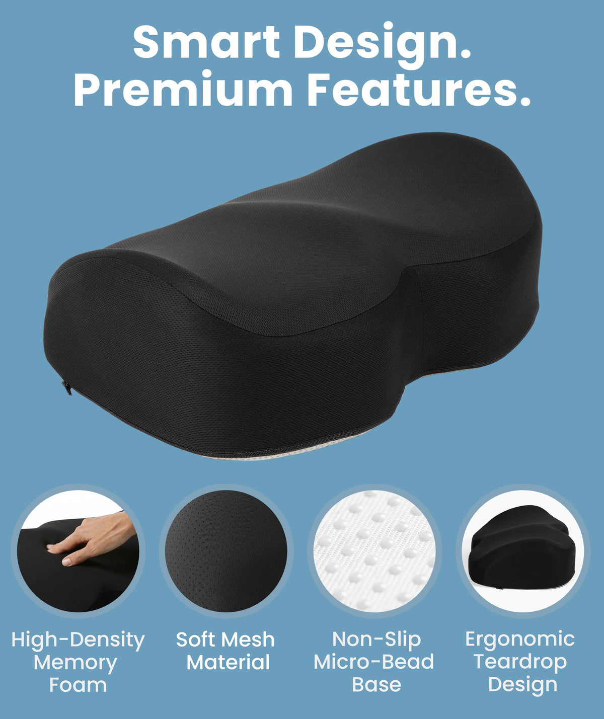 Adjustable Cloud Foot Rest for Under-Desk Ergonomic Support