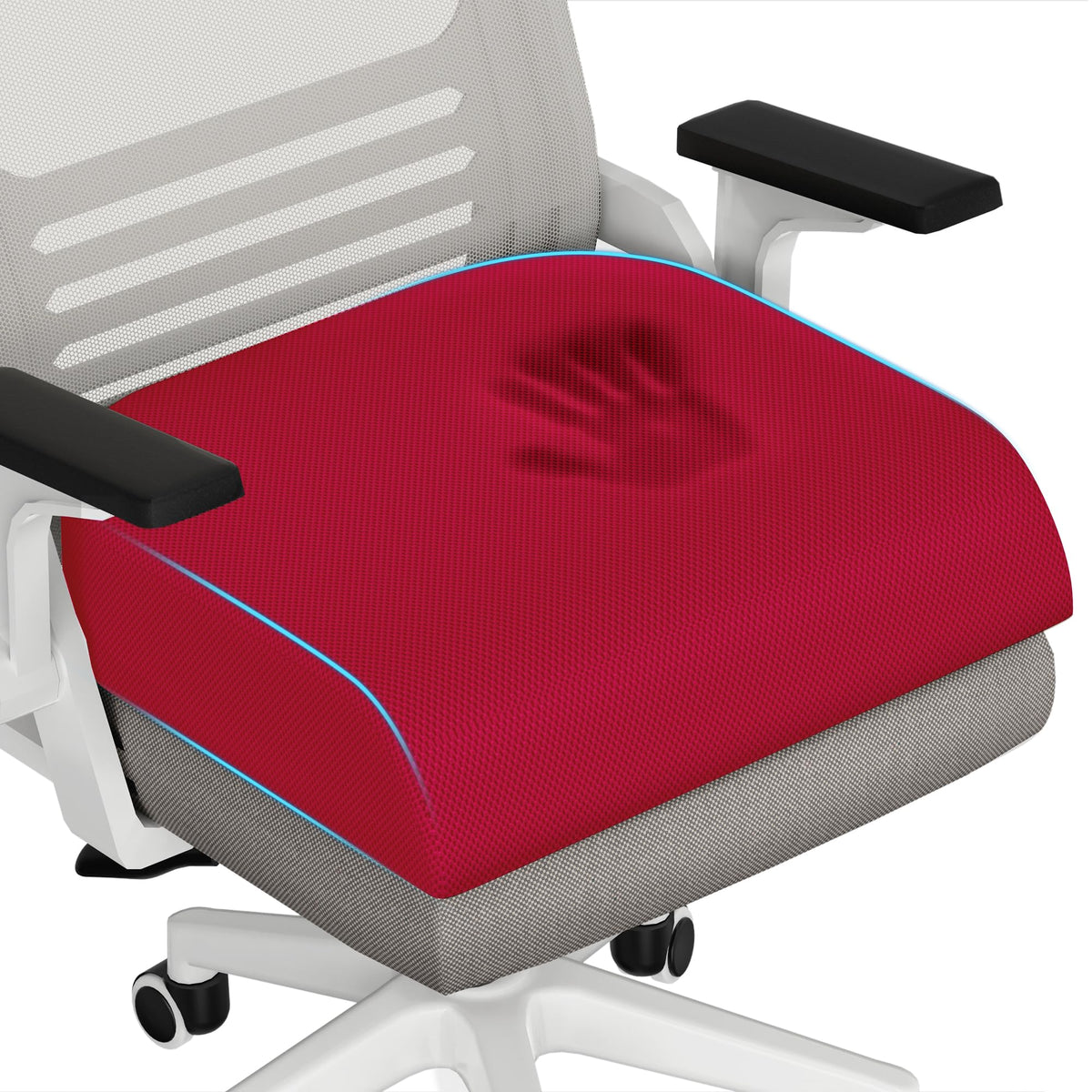 TranquilRelax Memory Foam Office Seat Cushion, 3-Inch Lift