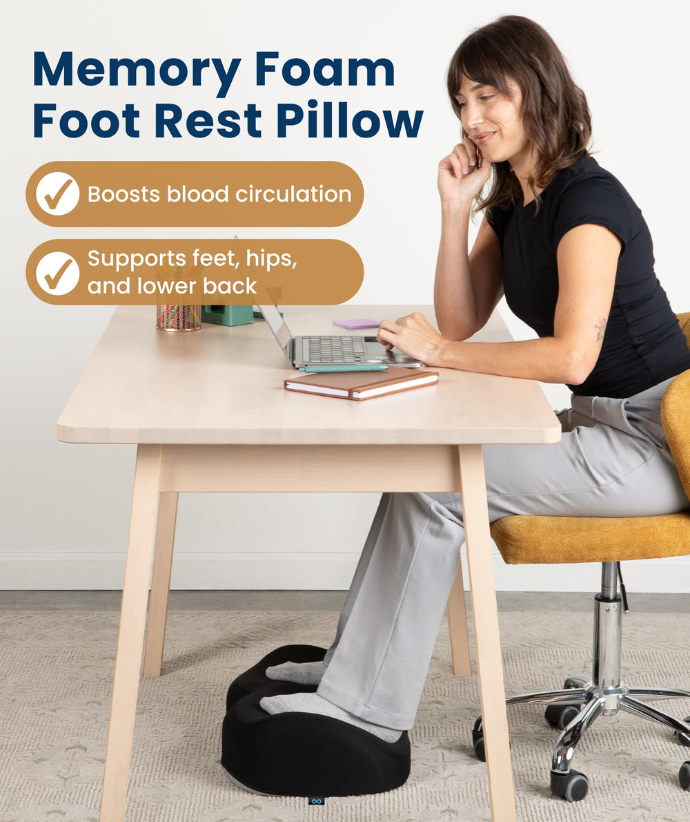 Adjustable Cloud Foot Rest for Under-Desk Ergonomic Support