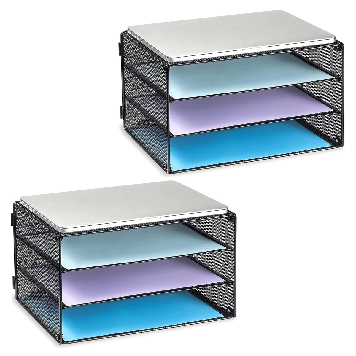 DALTACK 3-Tier Mesh Letter Tray Desk Organizer
