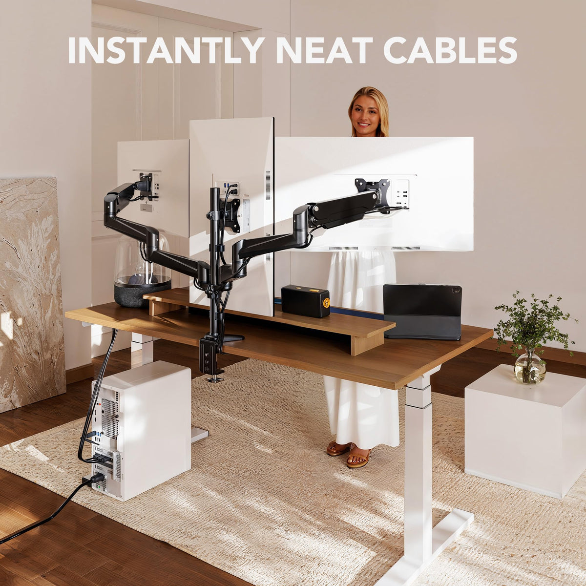 HUANUO Triple Monitor Mount for Screens