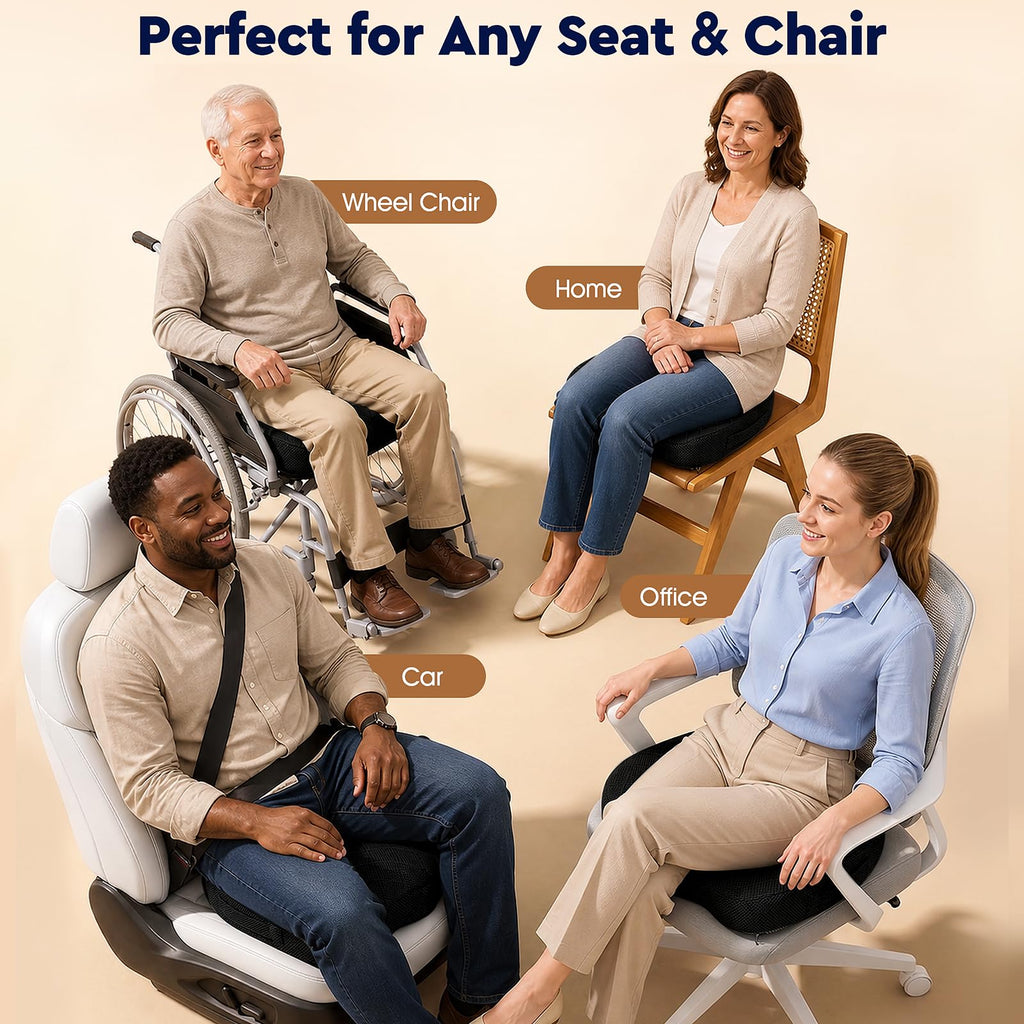 TushGuard Memory Foam Seat Cushion for Office Chairs