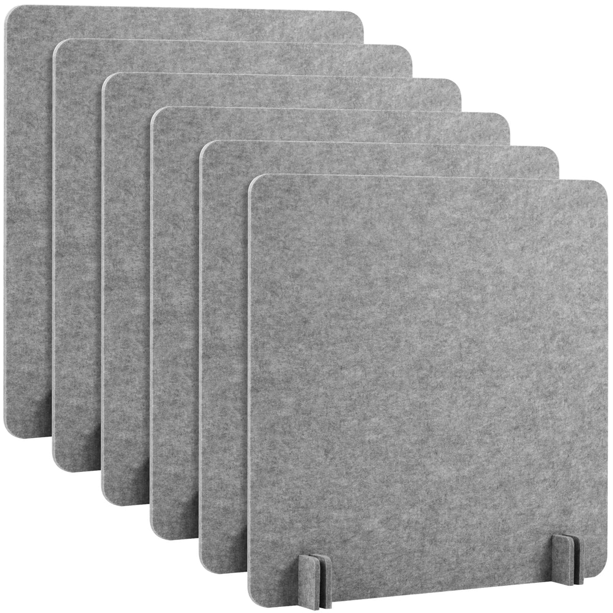 6-Pack Acoustic Desk Privacy Panels, 24 x 24 Inches