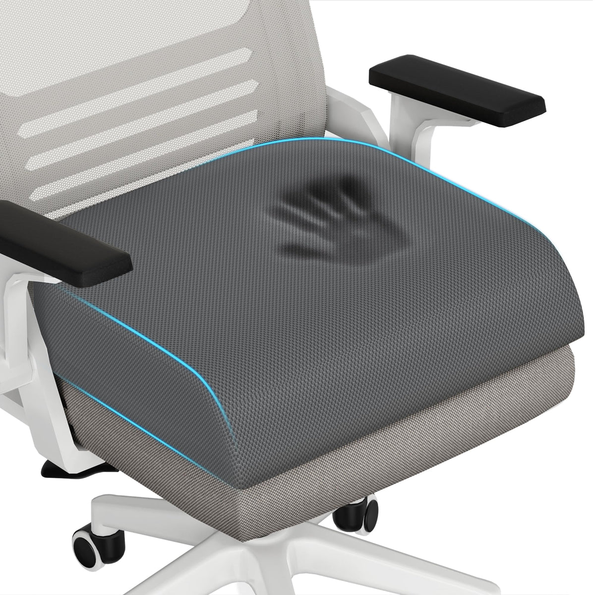 TranquilRelax Memory Foam Office Seat Cushion, 3-Inch Lift