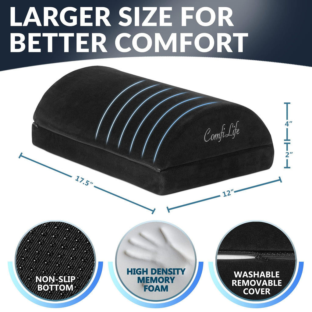 ComfiLife Adjustable Memory Foam Foot Rest for Under Desk