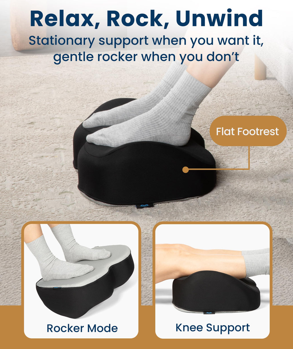 Adjustable Cloud Foot Rest for Under-Desk Ergonomic Support