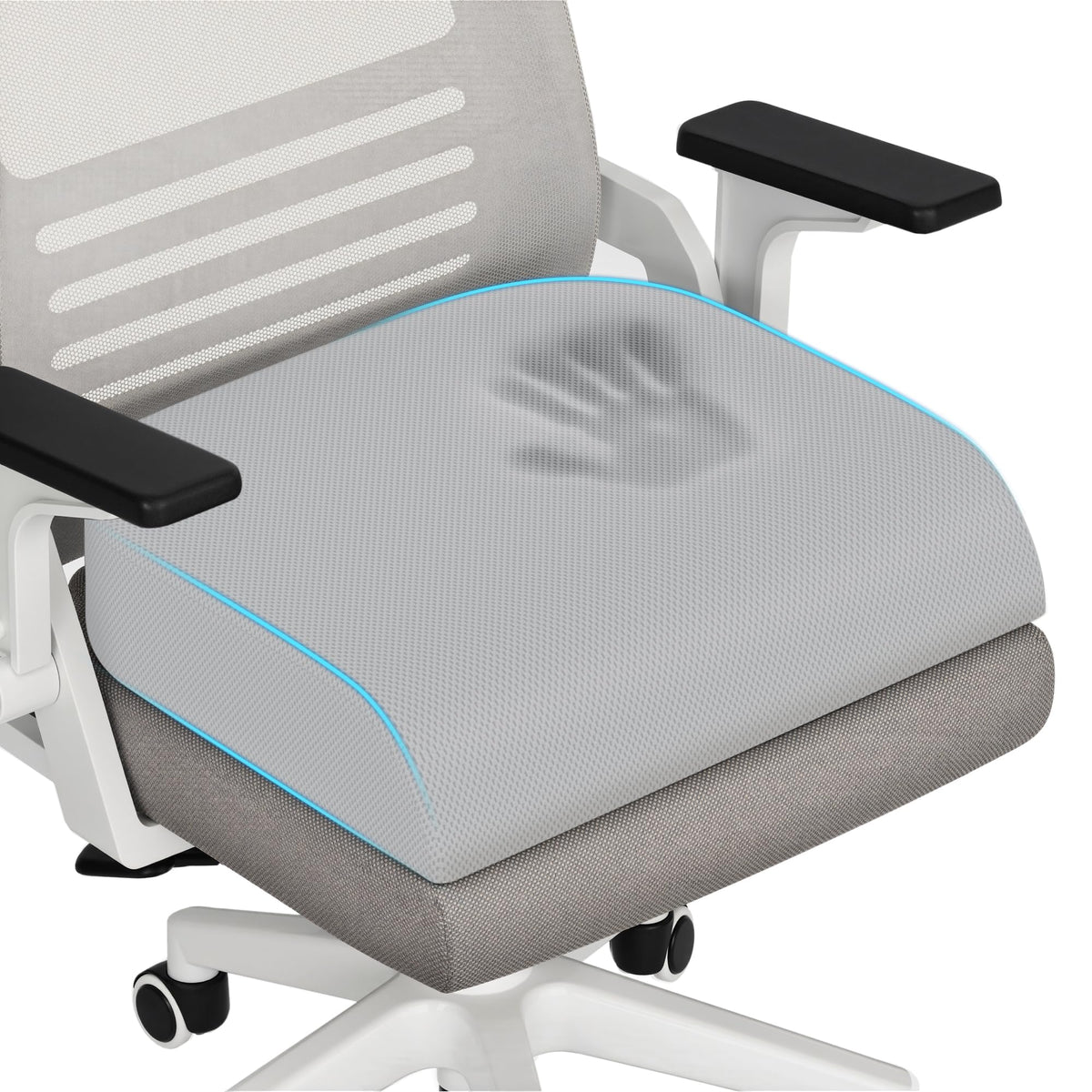 TranquilRelax Memory Foam Office Seat Cushion, 3-Inch Lift