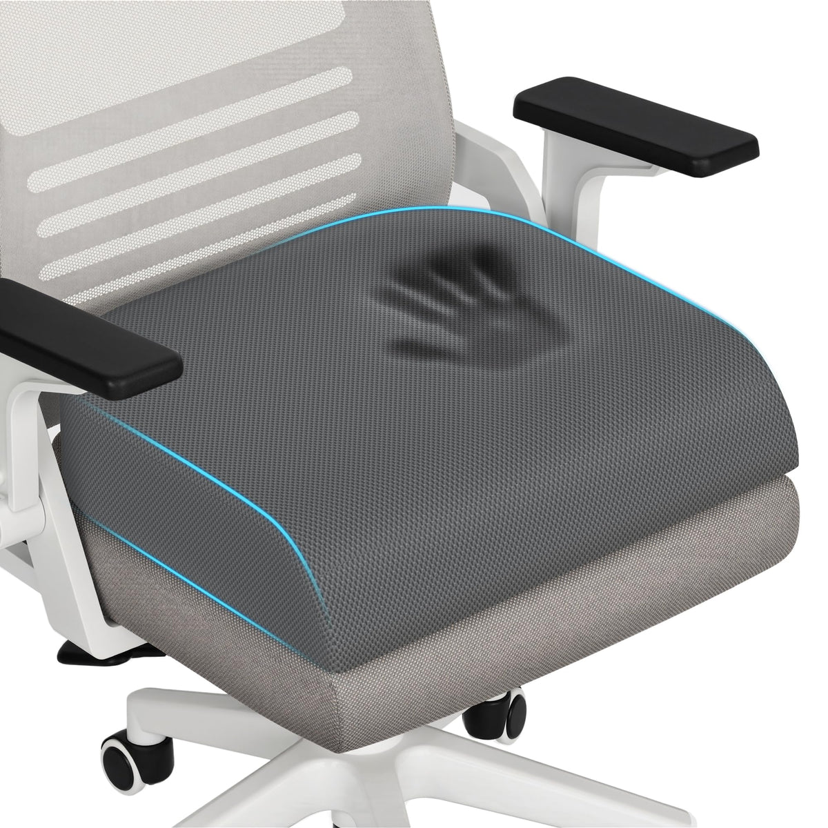 TranquilRelax Memory Foam Office Seat Cushion, 3-Inch Lift