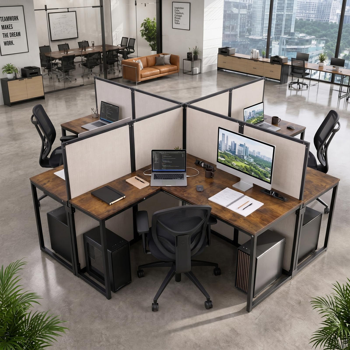 TooCust Cubicle Desk for Office Workstation Setup
