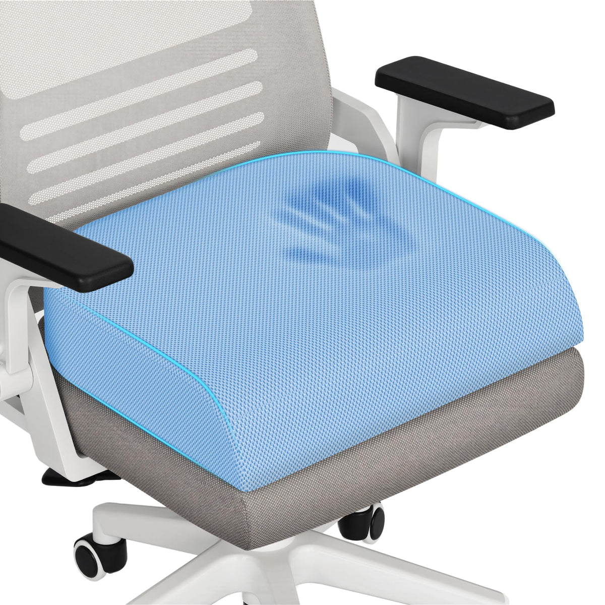 TranquilRelax Memory Foam Office Seat Cushion, 3-Inch Lift