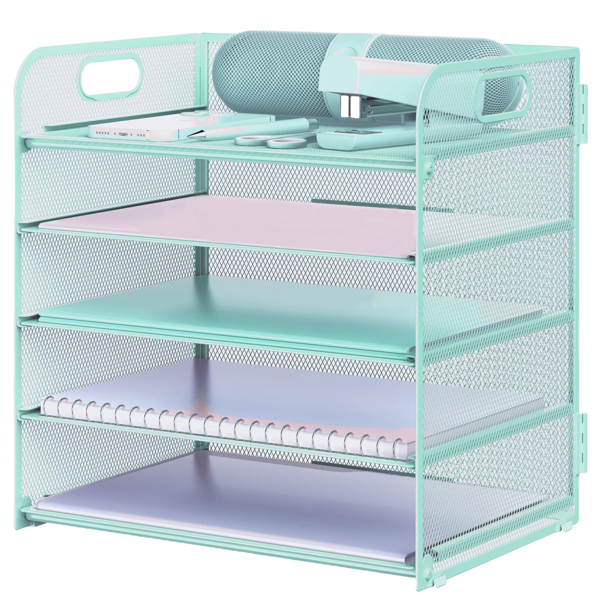 5-Tier Letter Tray Paper Organizer for Office Desk